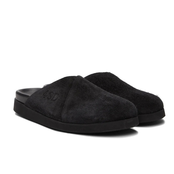 4SDESIGNS Black Suede Sabot Loafers size EU 42 / US 9